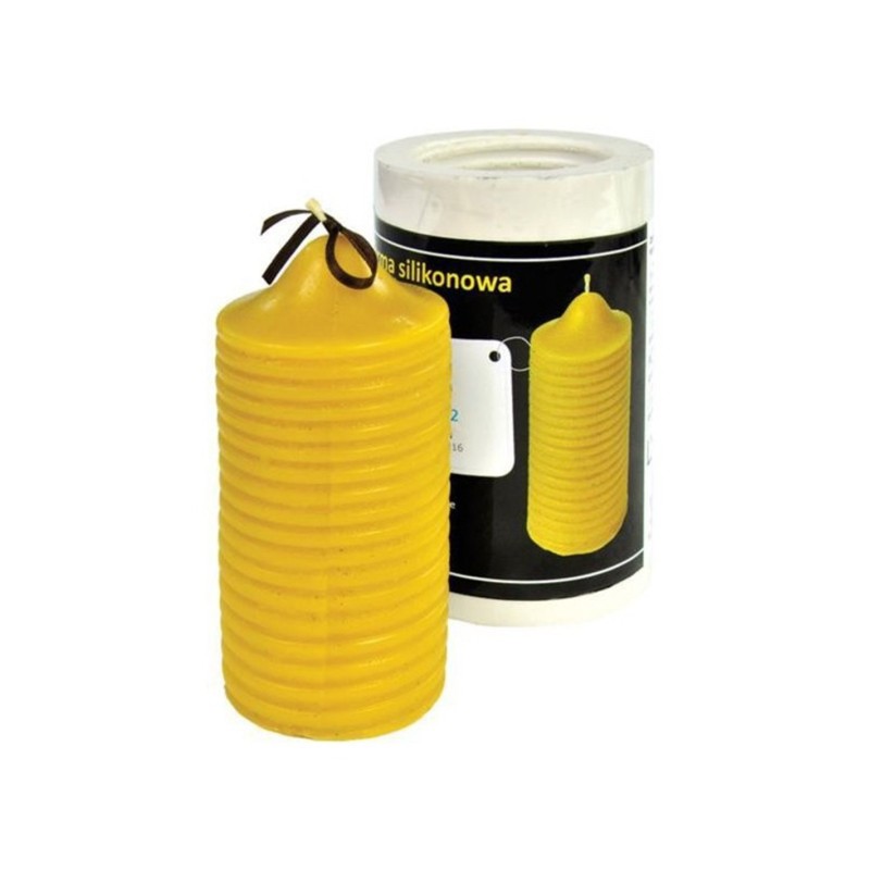 Forma din silicon - Cilindru cu dungi - H. 11 cm Forma din silicon - Cilindru cu dungi - H. 11 cm