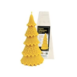 Forma de lumanare Brad de craciun, mare, decorat din silicon - Lyson