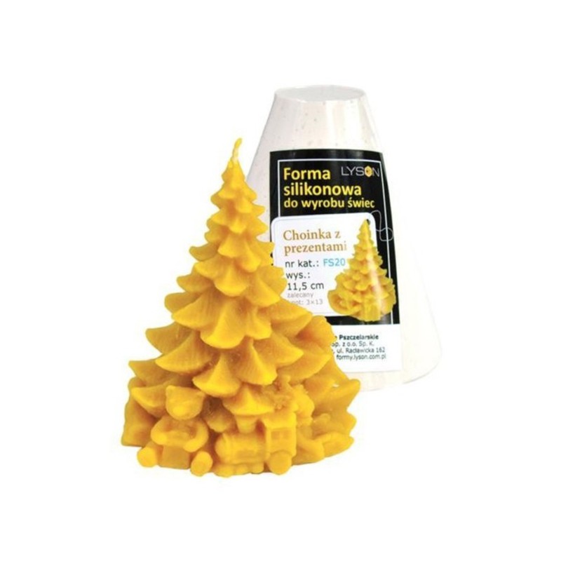 Forma de lumanare Brad de craciun, cu cadouri din silicon - Lyson Forma de lumanare Brad de craciun, cu cadouri din silicon - Lyson