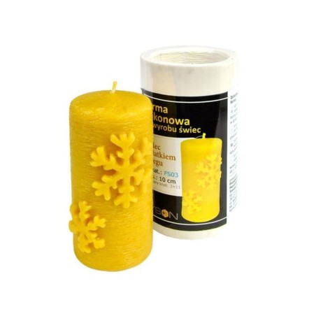 Matrita din silicon - Cilindru fulg de nea - H. 10cm