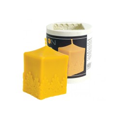 Forma de lumanare cub cu fulgi, din silicon - Lyson