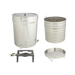 Topitor de ceara cu arzator si cos 200L Ř600mm