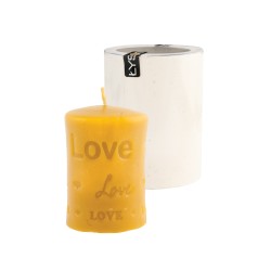 Forma din silicon - Cilindru cu inscriptia LOVE