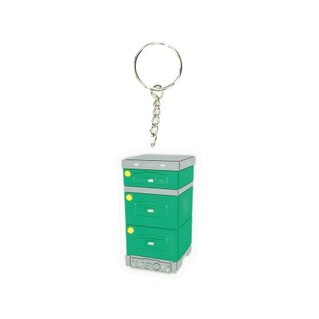 Breloc din silicon, model stup verde