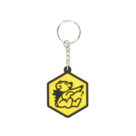 Silicon hexagonal ursulet cheie inel galben