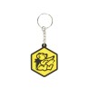 Silicon hexagonal ursulet cheie inel galben