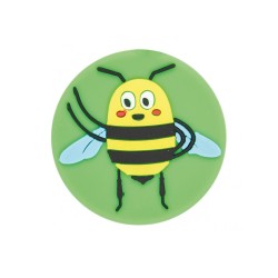 Magnet decorativ, din silicon, model cu albinuta, verde