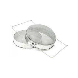 Strecurator din inox, dublu, bombat, pentru miere