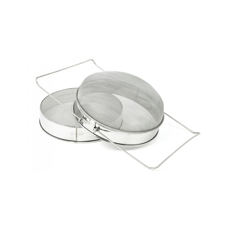 Strecurator din inox, dublu, bombat, pentru miere Strecurator din inox, dublu, bombat, pentru miere