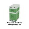 Stup de depozitare/transport, 6 rame, verde