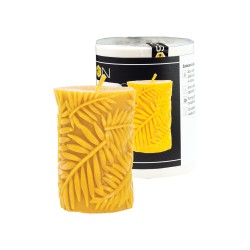 Forma de lumanare cilindru cu frunze, din silicon, Lyson
