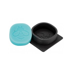 Matrita din silicon, pentru sapun oval, cu albinuta