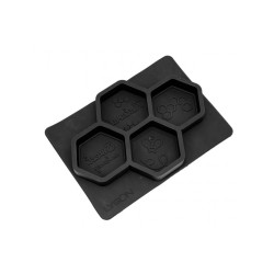 Matrita din silicon, pentru 4 sapunuri hexagonale