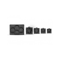 Matrita din silicon, pentru 4 sapunuri hexagonale