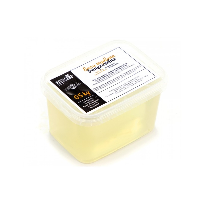 Baza de sapun de glicerina transparenta 0,5 kg (brut 0,525 kg)