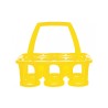 Suport galben pentru transport borcane