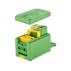 Mini stup de imperechere, MINI API, 3 rame, vopsit-verde