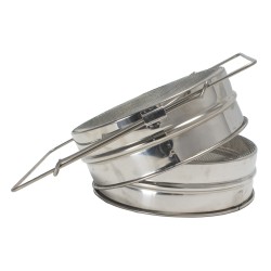 Strecurator din inox, dublu, pentru miere