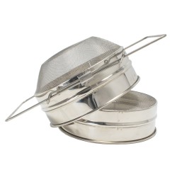 Strecurator din inox, dublu, pentru miere