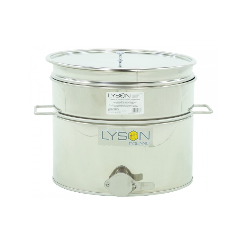 Maturator inox, 30l, cu canea din inox, cu manere si sita, Lyson