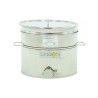 Maturator inox, 30l, cu canea din inox, cu manere si sita, Lyson
