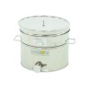 Maturator inox, 30l, cu canea din inox, cu manere si sita, Lyson