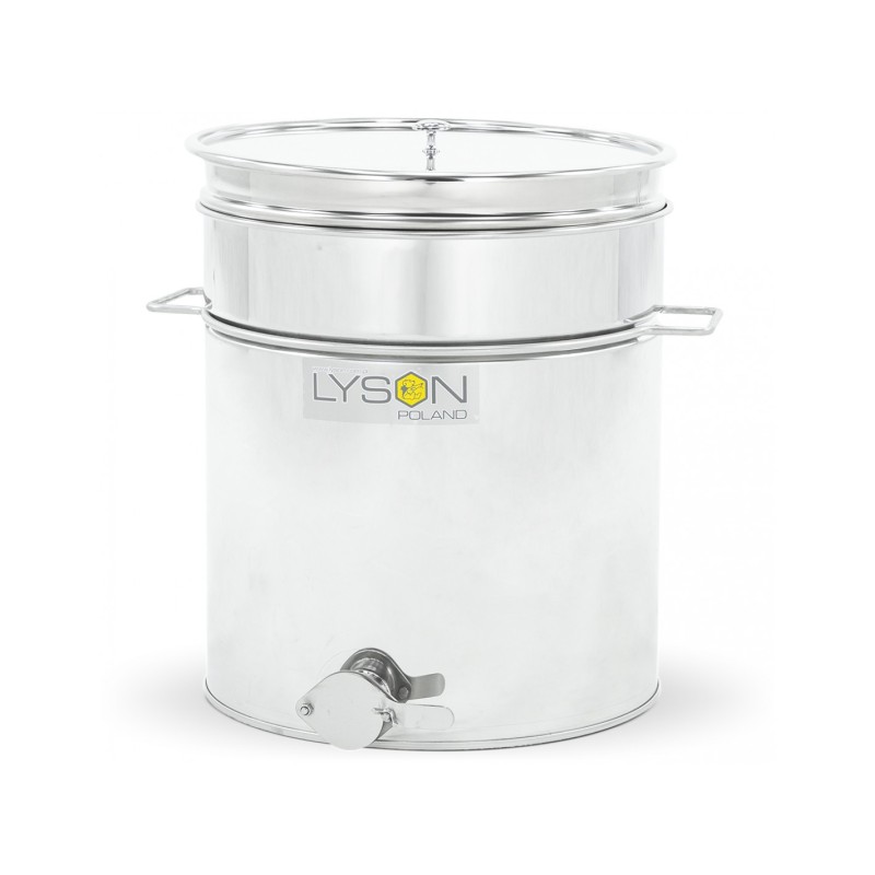 Maturator inox, 50l, cu canea din inox, cu manere si sita, Lyson