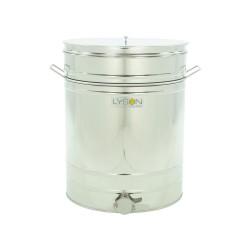 Maturator inox, 200l, cu canea din inox, cu manere si sita, Lyson