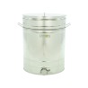 Maturator inox, 200l, cu canea din inox, cu manere si sita, Lyson